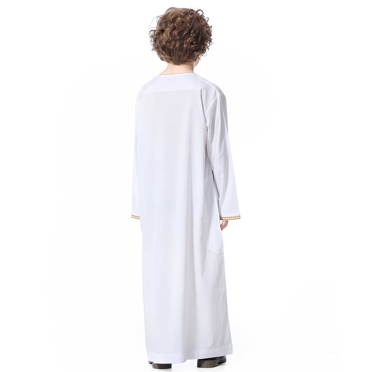 Muslim Boys Robe Kids Abaya Kaftan Prayer Islam Clothing Long Sleeve