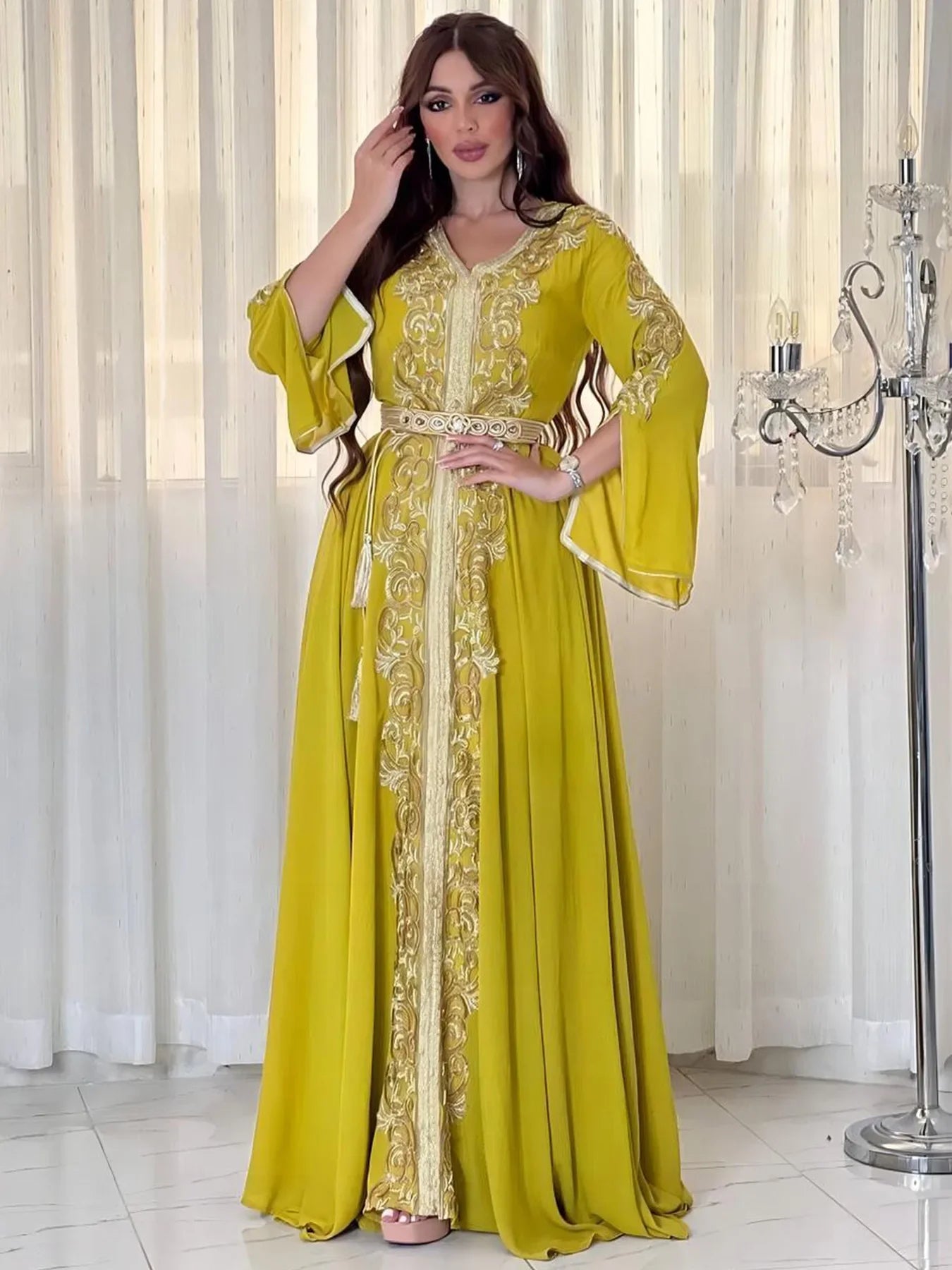 Eid Muslim Party Dress for Women Long Robe