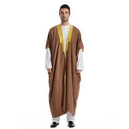 Middle East Mens Robe Muslim Dress Kimono Dishdasha Clothing Islamic  Jubba Thobe