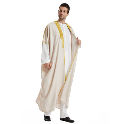 Middle East Mens Robe Muslim Dress Kimono Dishdasha Clothing Islamic  Jubba Thobe