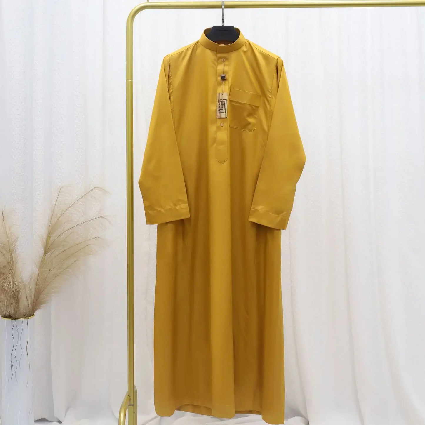 Muslim Eid Men Long Robe Kimono Dishdasha Abaya Kaftan Jubba Thobe