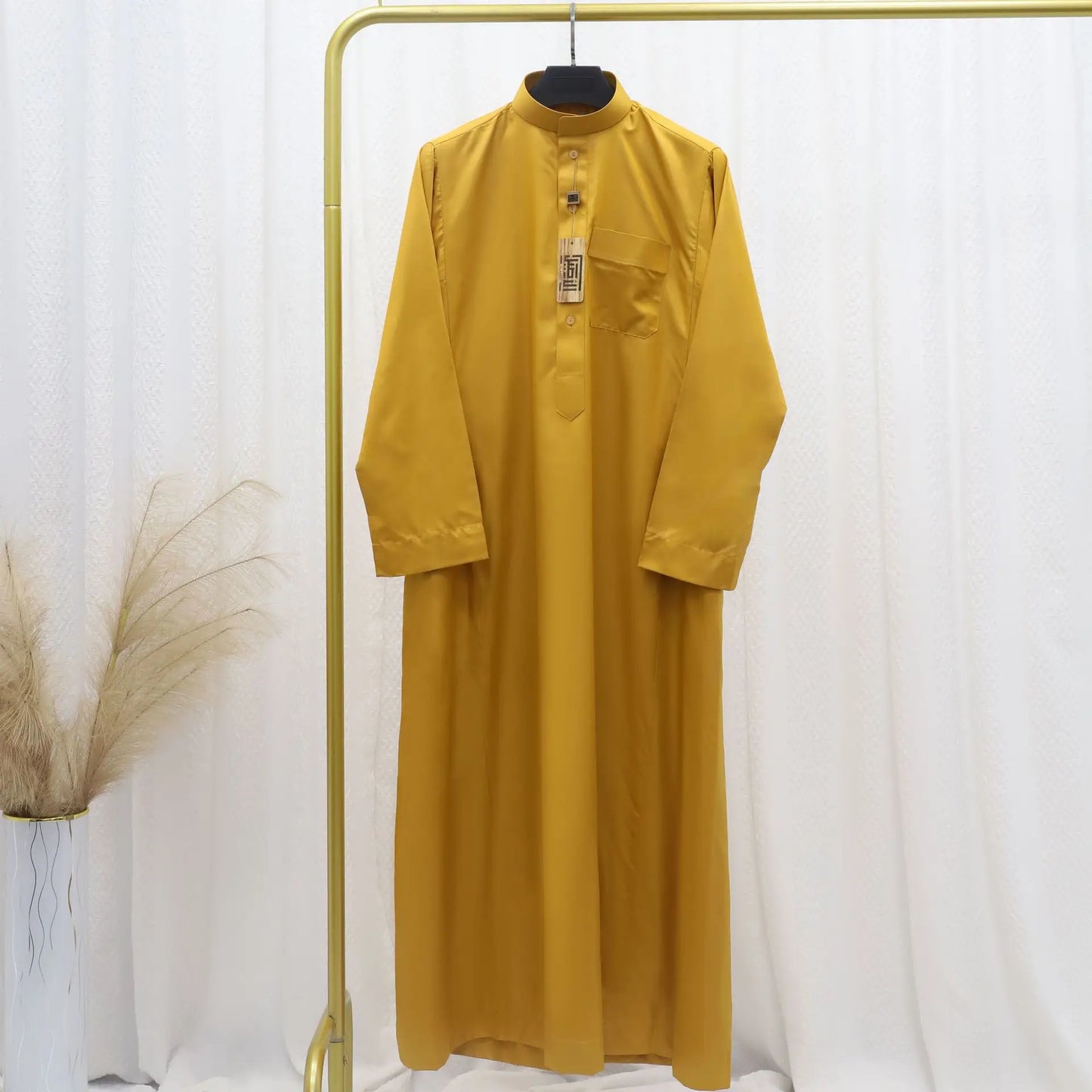 Muslim Eid Men Long Robe Kimono Dishdasha Abaya Kaftan Jubba Thobe