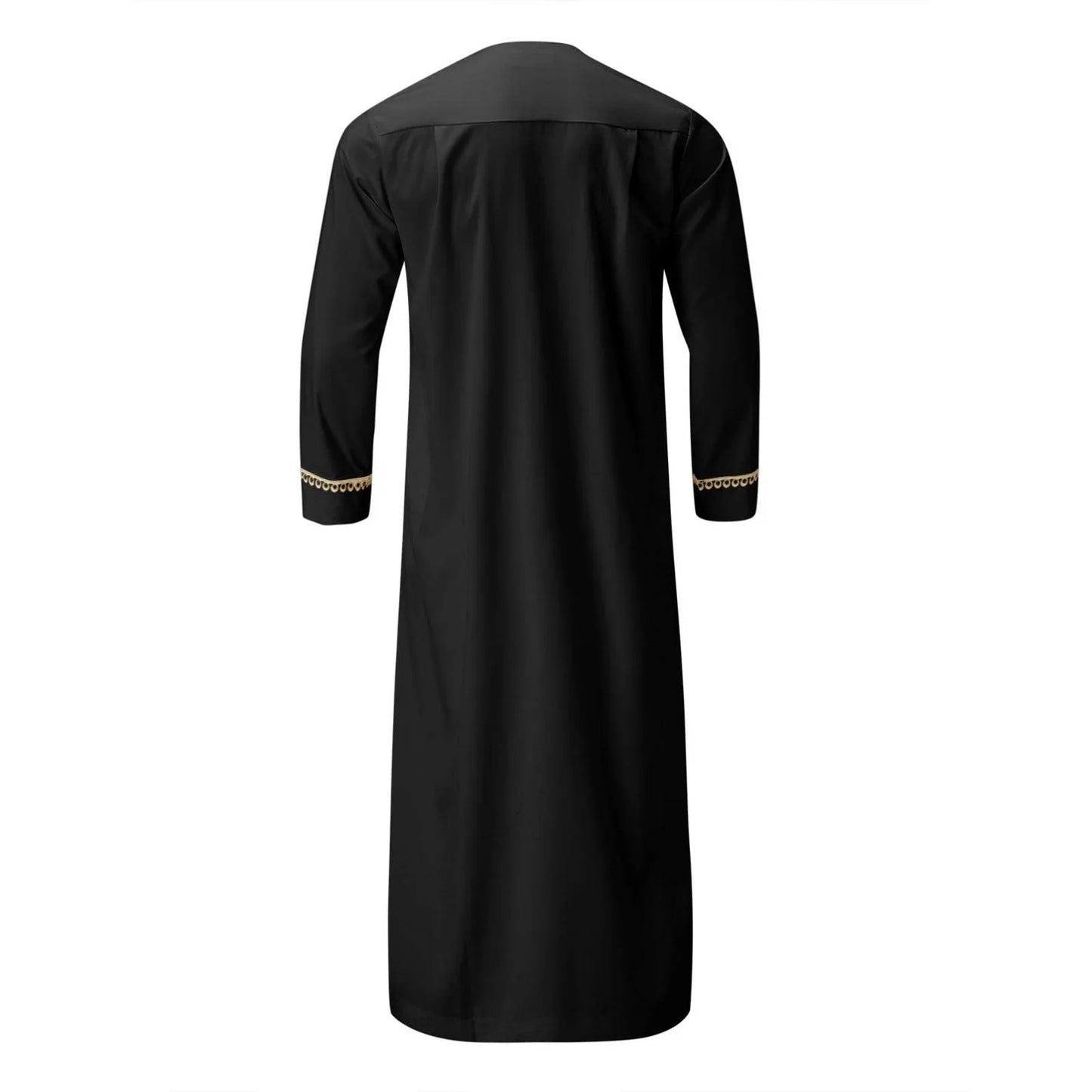 Men's Long Sleeve Kaftan Thobe Muslim Style for Men Casual Robe Kaftan