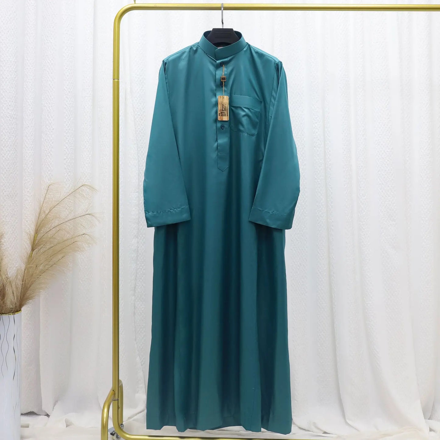 Muslim Eid Men Long Robe Kimono Dishdasha Abaya Kaftan Jubba Thobe