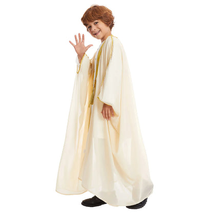 Modest East Kids Boy Robe Muslim Dress Islamic Dubai Saudi Children Open Stitch Abaya Prayer Ramadan Jubba Thobe Arab Clothing