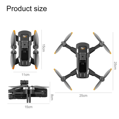 M6 Drone 8K HD Dual Camera Brushless With Screen Aerial Photography Optical Flow Obstacle Avoidance Folding RC Airplane Toy Gift