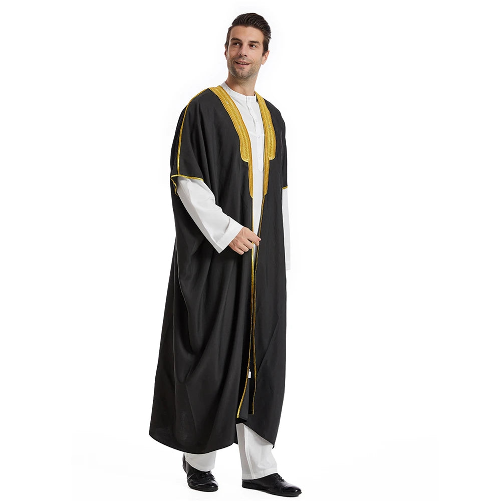 Middle East Mens Robe Muslim Dress Kimono Dishdasha Clothing Islamic  Jubba Thobe