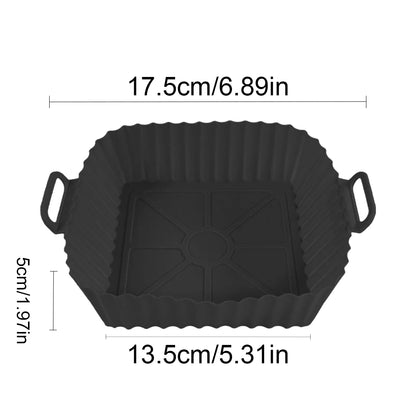 Air Fryer Silicone Liners Pot,Airfryer Basket Cooking Gadgets ,Reusable Baking Tray Non-stick Pizza Pan Oven Kitchen Accessories