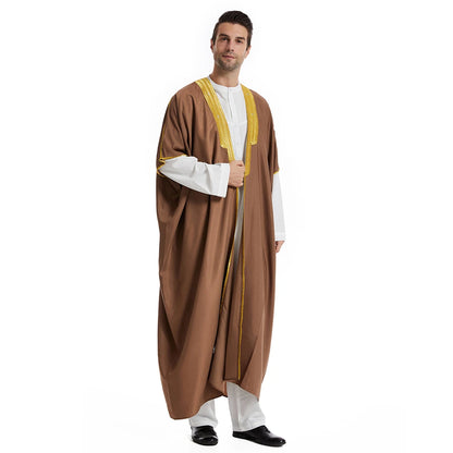 Middle East Mens Robe Muslim Dress Kimono Dishdasha Clothing Islamic  Jubba Thobe