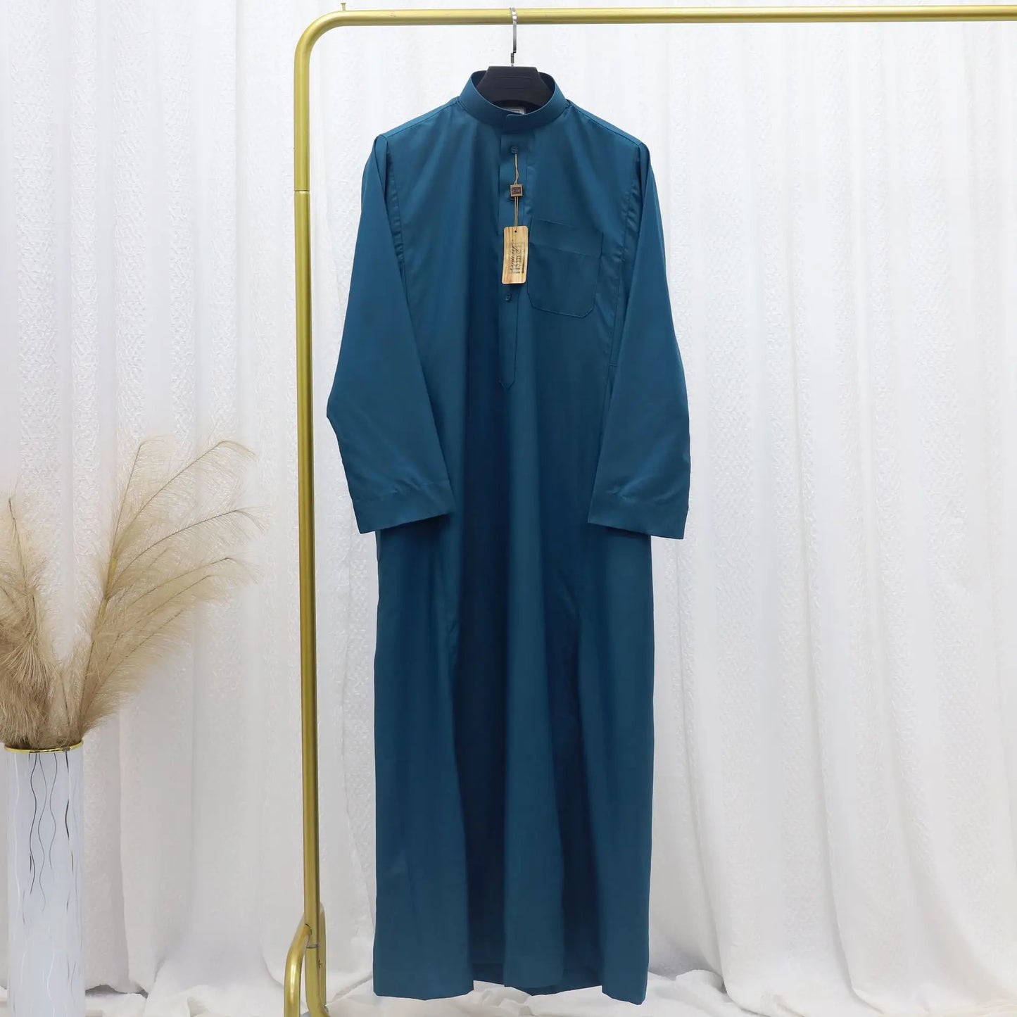 Muslim Eid Men Long Robe Kimono Dishdasha Abaya Kaftan Jubba Thobe