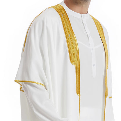 Middle East Mens Robe Muslim Dress Kimono Dishdasha Clothing Islamic  Jubba Thobe