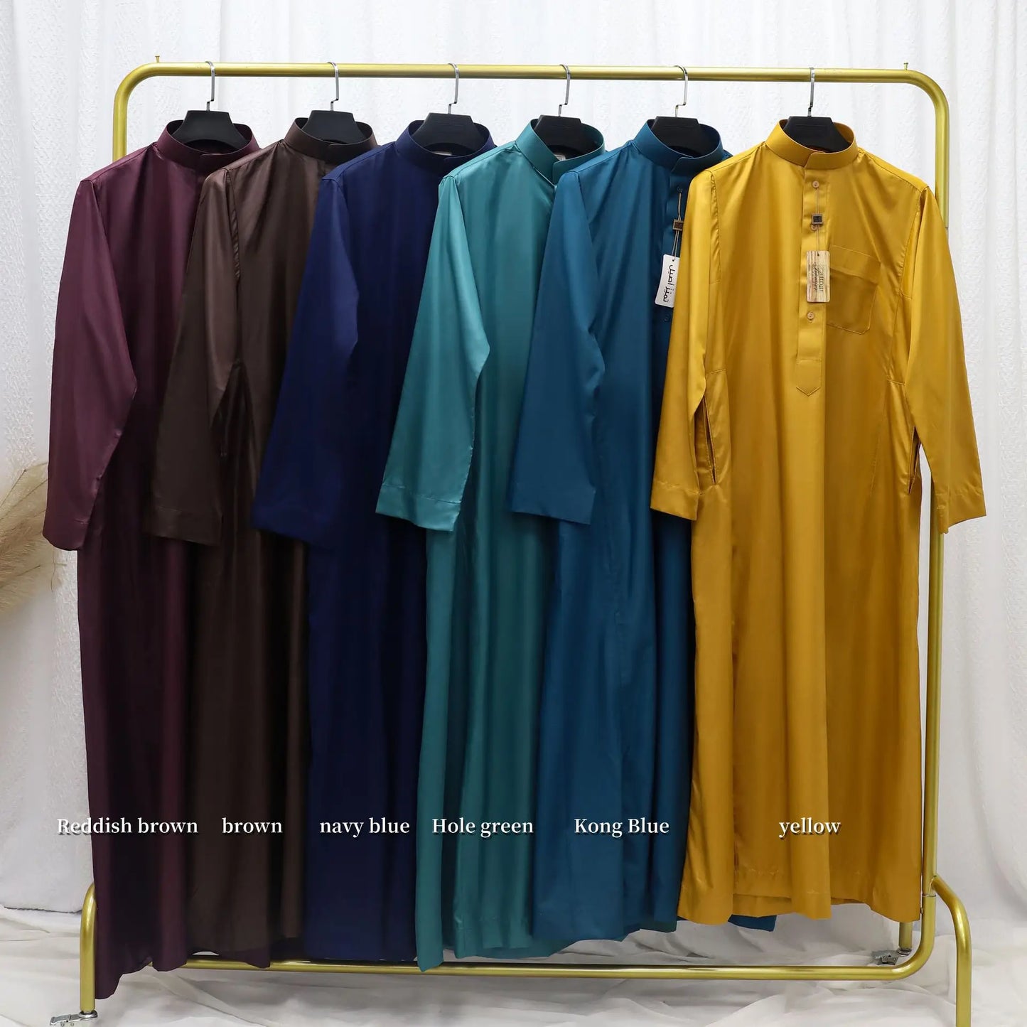 Muslim Eid Men Long Robe Kimono Dishdasha Abaya Kaftan Jubba Thobe