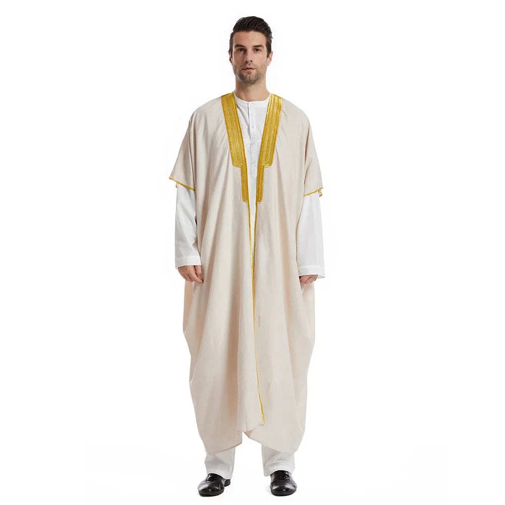 Middle East Mens Robe Muslim Dress Kimono Dishdasha Clothing Islamic  Jubba Thobe