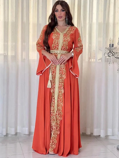 Eid Muslim Party Dress for Women Long Robe