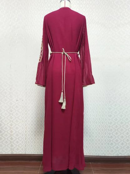 Eid Muslim Party Dress for Women Long Robe