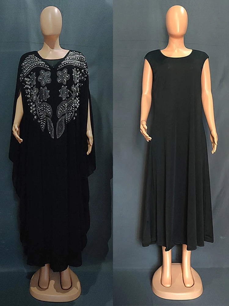 Women Luxury 2025 Chiffon Boubou Muslim Fashion Dress