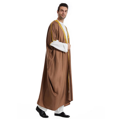 Middle East Mens Robe Muslim Dress Kimono Dishdasha Clothing Islamic  Jubba Thobe