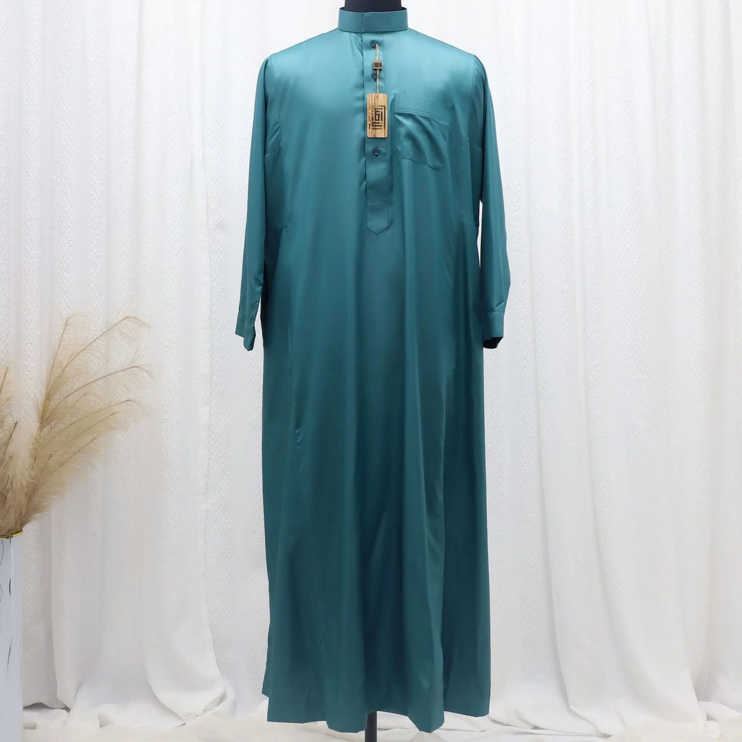 Muslim Eid Men Long Robe Kimono Dishdasha Abaya Kaftan Jubba Thobe