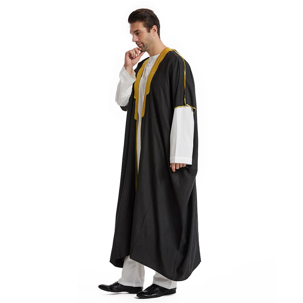 Middle East Mens Robe Muslim Dress Kimono Dishdasha Clothing Islamic  Jubba Thobe