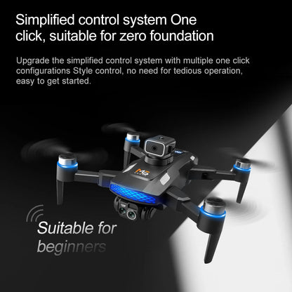 M6 Drone 8K HD Dual Camera Brushless With Screen Aerial Photography Optical Flow Obstacle Avoidance Folding RC Airplane Toy Gift