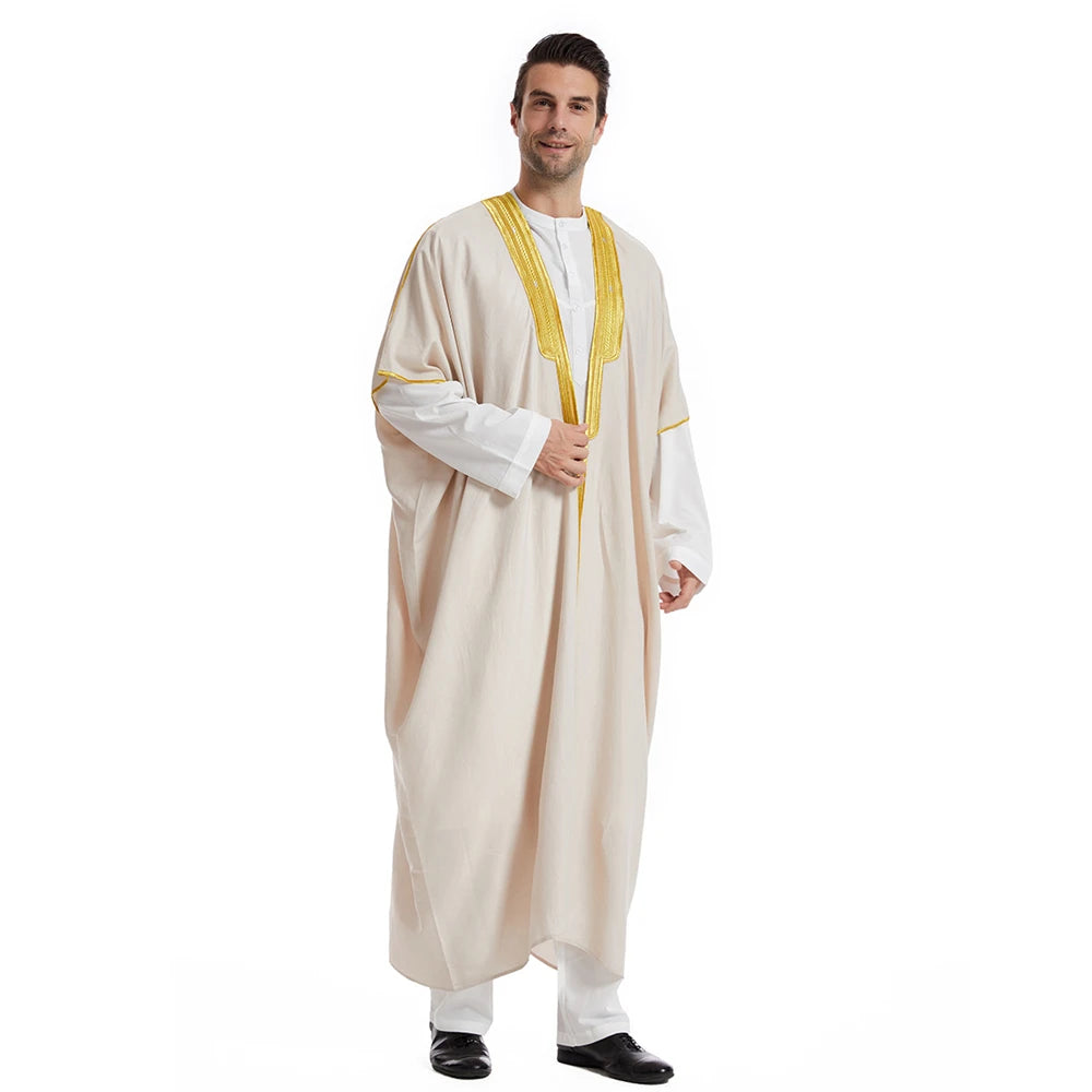 Middle East Mens Robe Muslim Dress Kimono Dishdasha Clothing Islamic  Jubba Thobe