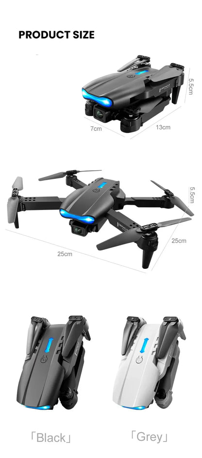 New E99 PRO Drones GPS Profesional 8K with HD Camera FPV 5G Wifi Brushless Motor Foldable RC Quadcopter Obstacle Avoidance Dron