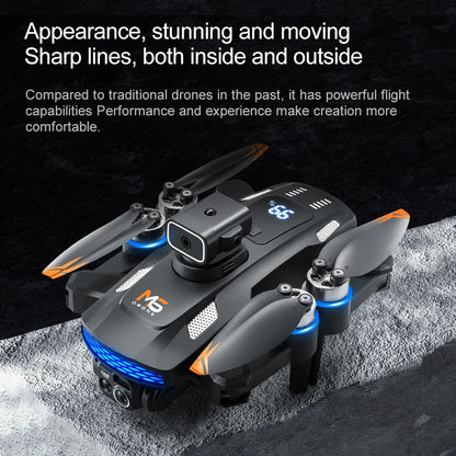 M6 Drone 8K HD Dual Camera Brushless With Screen Aerial Photography Optical Flow Obstacle Avoidance Folding RC Airplane Toy Gift